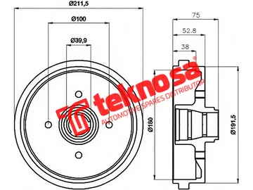 Main image of Brake Drum - TBD5244-K