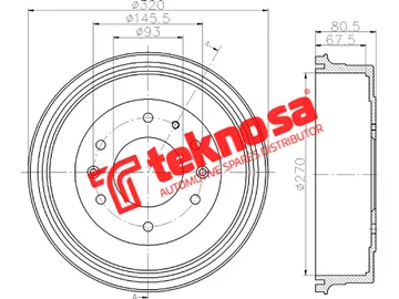 Main image of Brake Drum - TBD5351-K