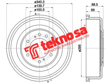 Main image of Brake Drum - TBD5436-K