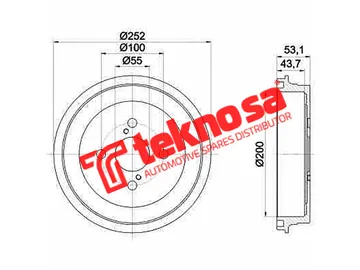 Main image of Brake Drum - TBD5444-K