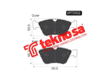 Main image of Brake Pads - OPT3102