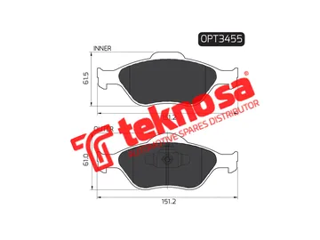 Main image of Brake Pads - OPT3455