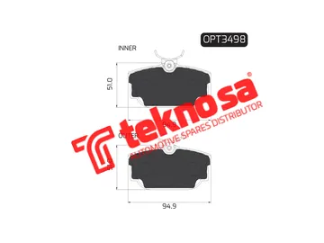 Main image of Brake Pads - OPT3498