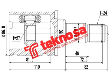 Main image of Inner Cv Joint - TO8051