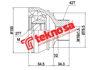 Main image of Outer Cv Joint - AD3002