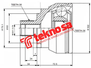 Main image of Outer Cv Joint - AD5713
