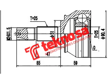 Main image of Outer Cv Joint - AF3001