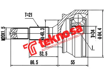 Main image of Outer Cv Joint - CT3005